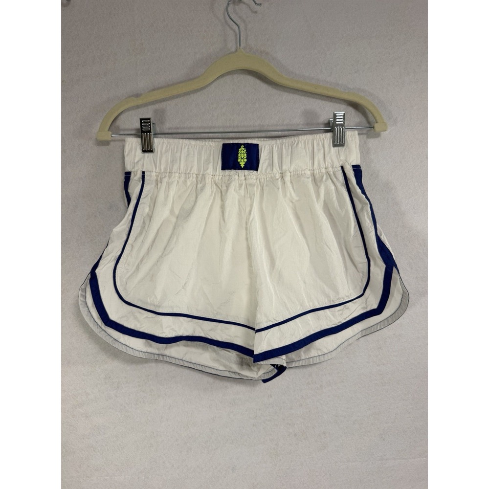 FP Movement Free People Varsity Blues Shorts Retro White Blue Gym Run Size XS